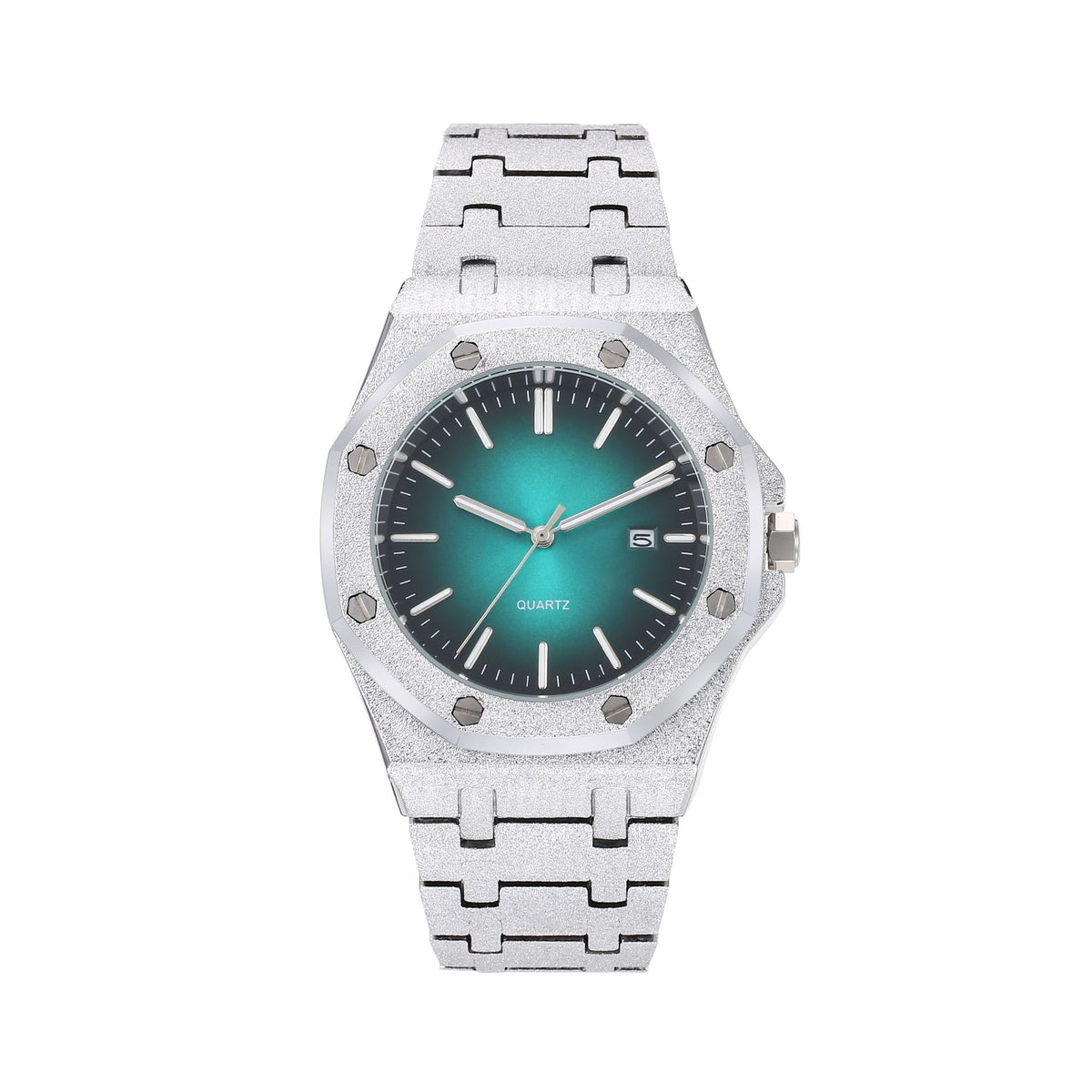 Frost Gold Octagonal Dial Waterproof Luminous Quartz Watch